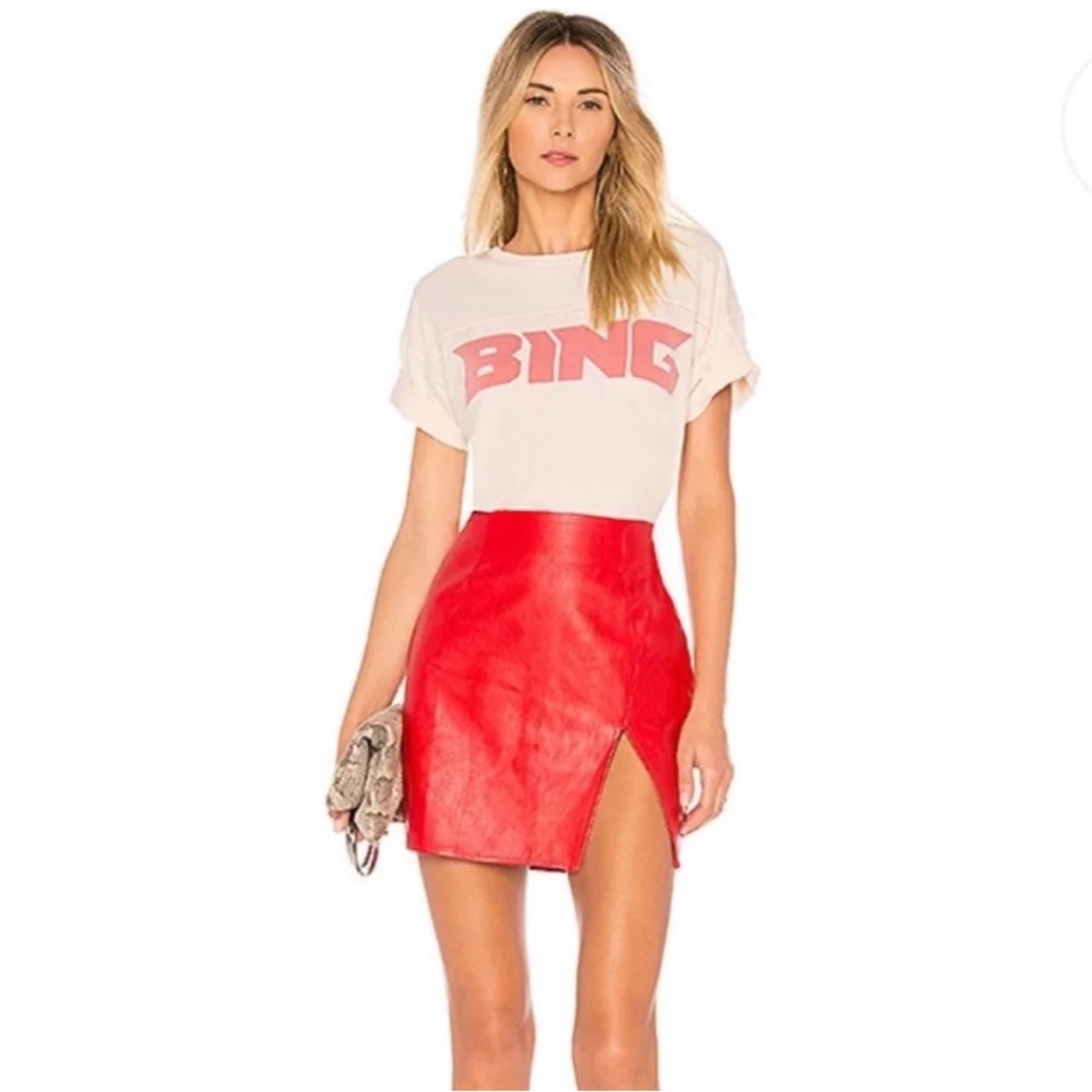 SUPERDOWN TRINITY FAUX LEATHER SKIRT | NWT